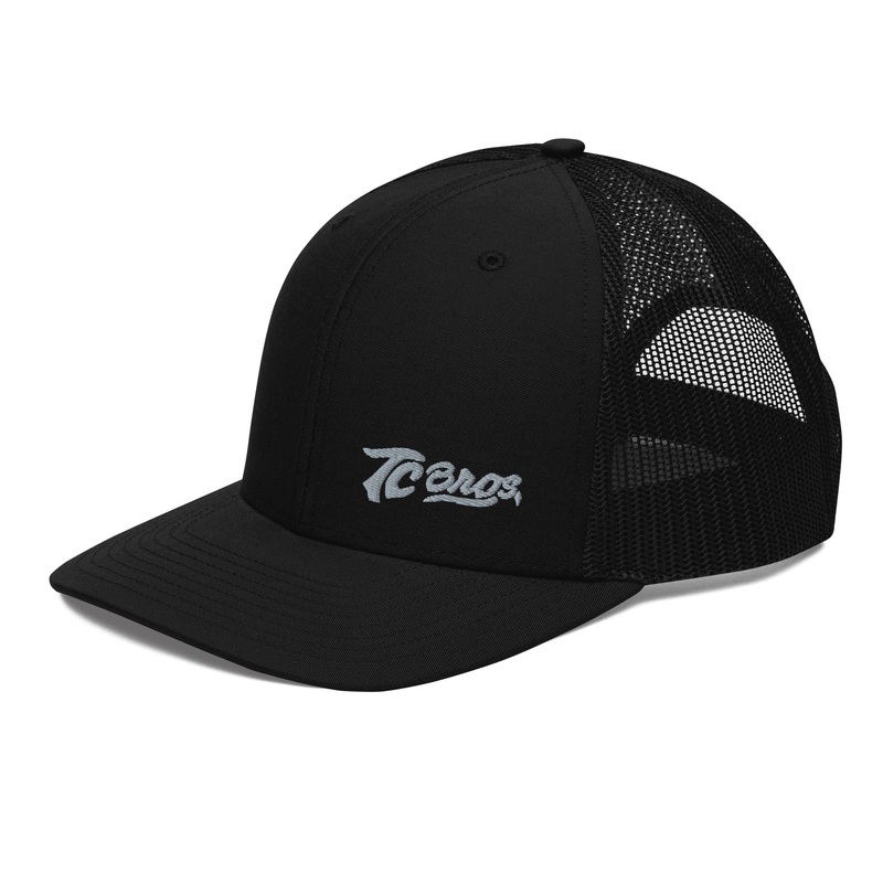 Script Cotton Trucker Cap – Black