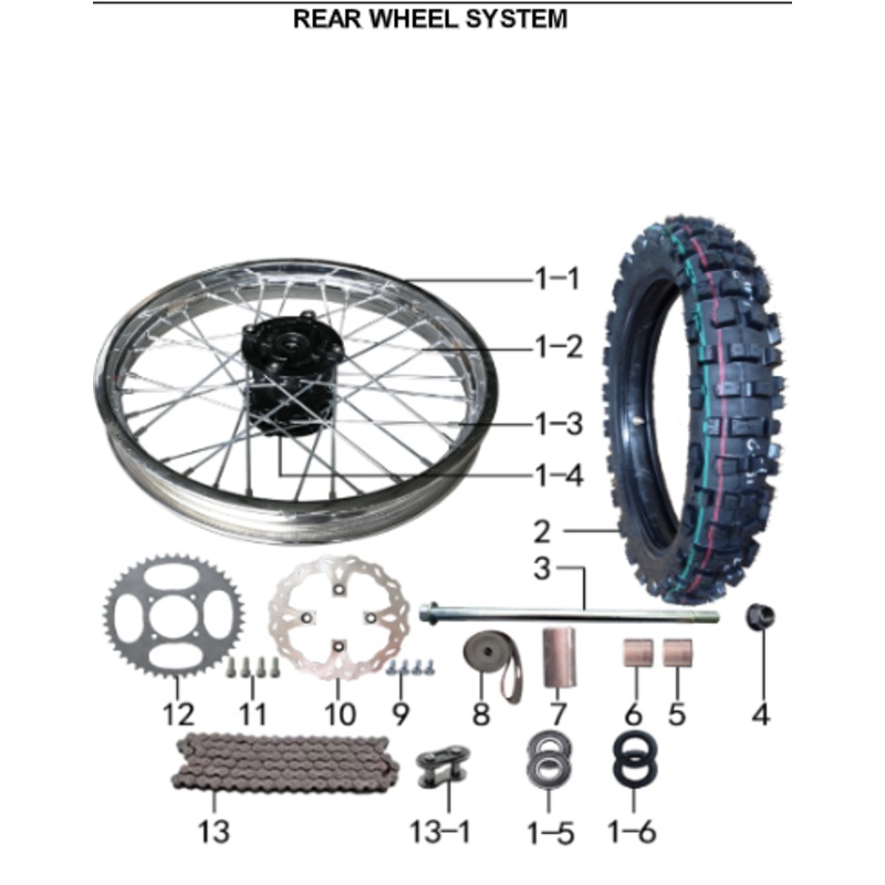 Spoke – 230DH Gas Dirt Bike