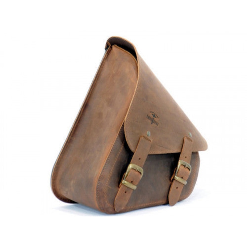 Longride Waxed Canvas Swing Arm Right Bag Brown CUS275R – 7.6 Liters