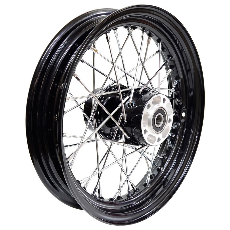 16″ x 3.00″ Black Rear Spoke Wheel – Harley 2000-2007