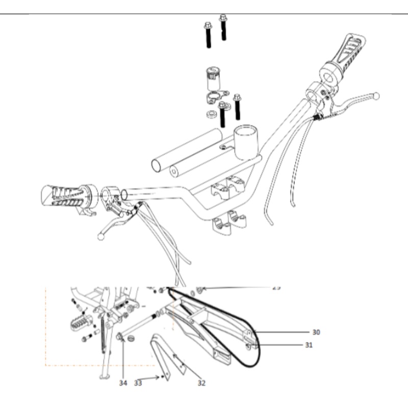 Chain Tensioner – 500W Dirt Bike