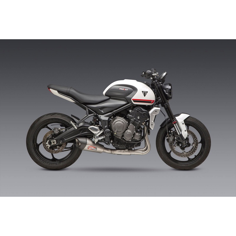 TRIDENT 21-23 / 22 TIGER SPORT 660 Race AT2 Stainless Full Exhaust, w/ Stainless Muffler