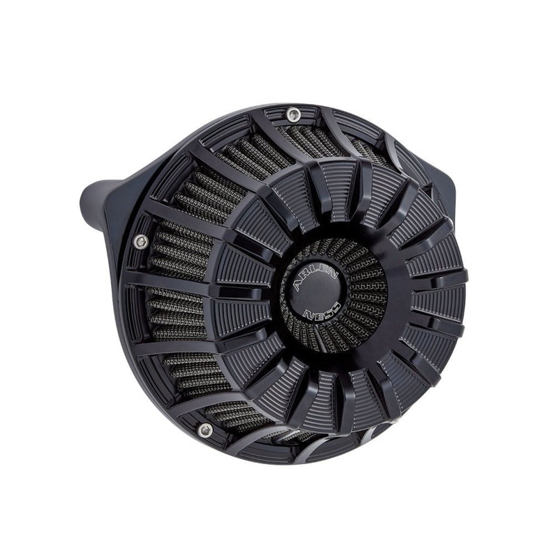 15-Spoke Air Cleaner Kit – Black. Fits Sportster 1988-2021.