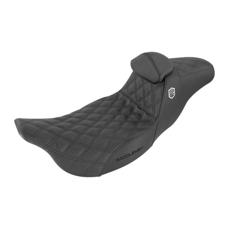 SDC Pro Series Performance Gripper Seat with Backrest for 2008-2024 Harley Touring – Black