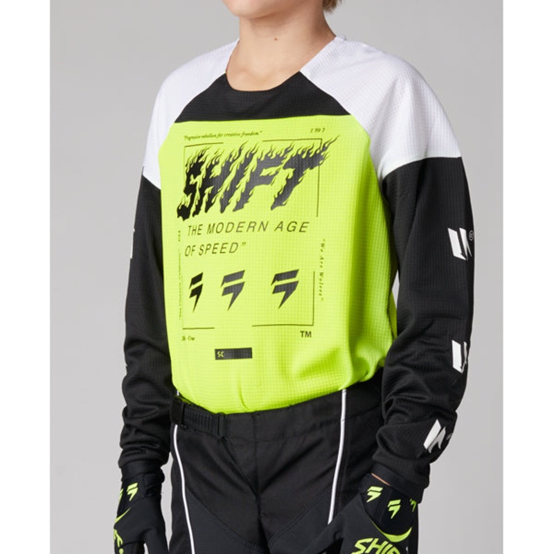 Shift MX – White Label Flame Jersey (Youth)