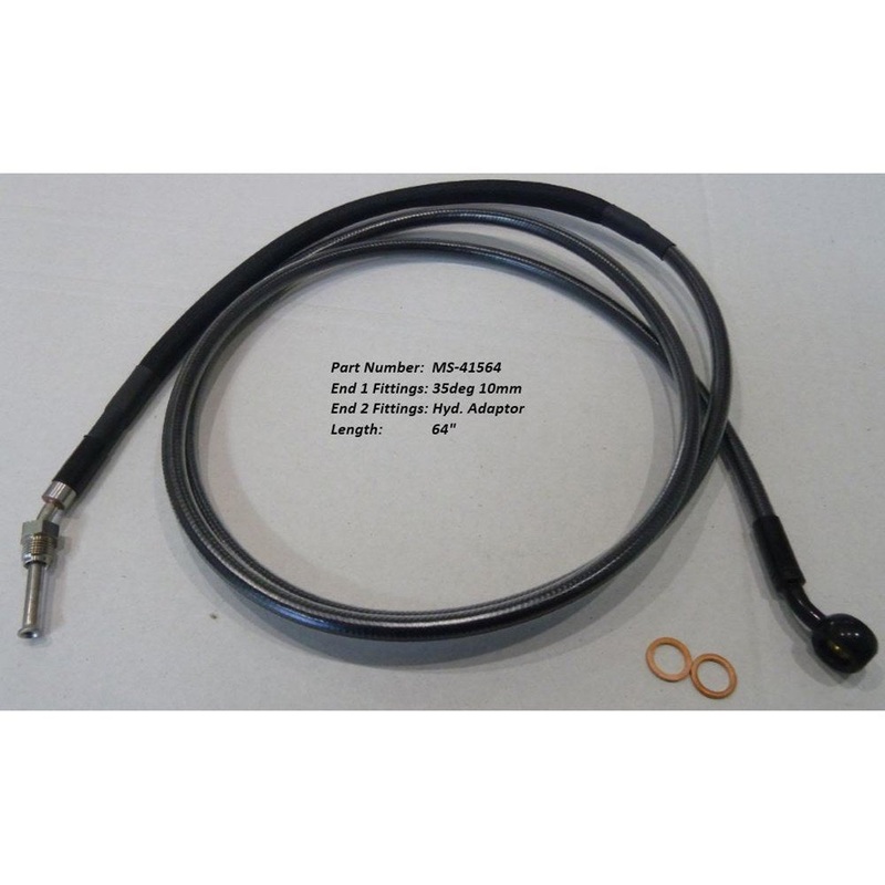 64in. Hydraulic Clutch Line with 10mm x 35 Degree Banjo – Black Pearl. Fits Touring & Softail 2013-2016 Models fitted with the Original H-D Hydraulic Clutch.