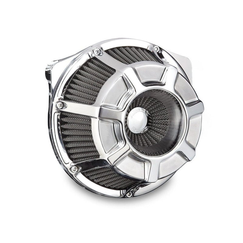 Beveled Air Cleaner- Chrome. Fits Touring 2017up & Softail 2018up.