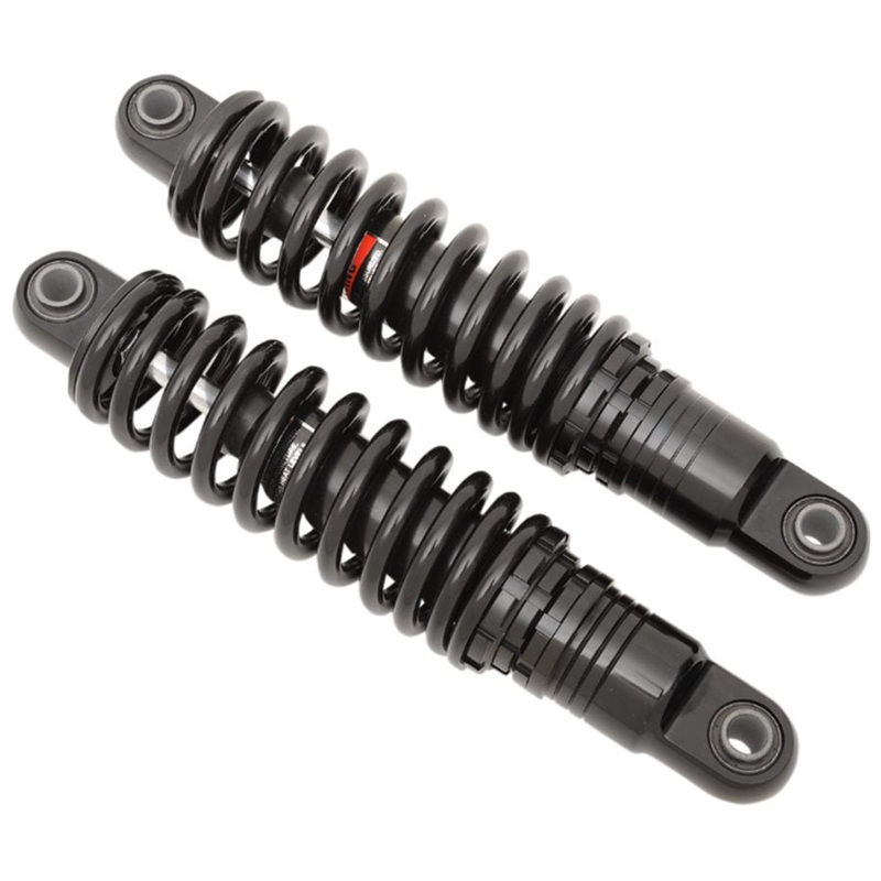 Premium Ride-Height Adjustable Shocks –  1991-2017 Dyna 12″ Black