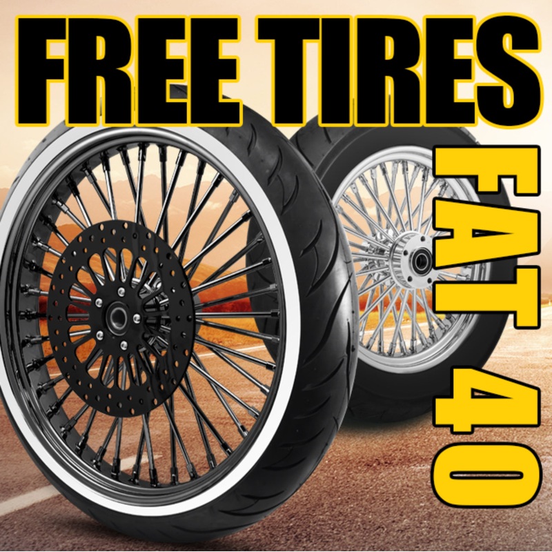 [SALE] FAT 40 SET- FREE TIRES, BLACK POWDER COAT AND SPOKE UPGRADES