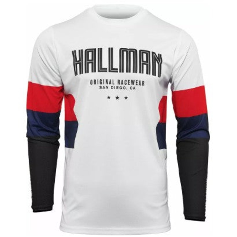 Thor Hallman Differ Jersey Draft White / Red / Navy