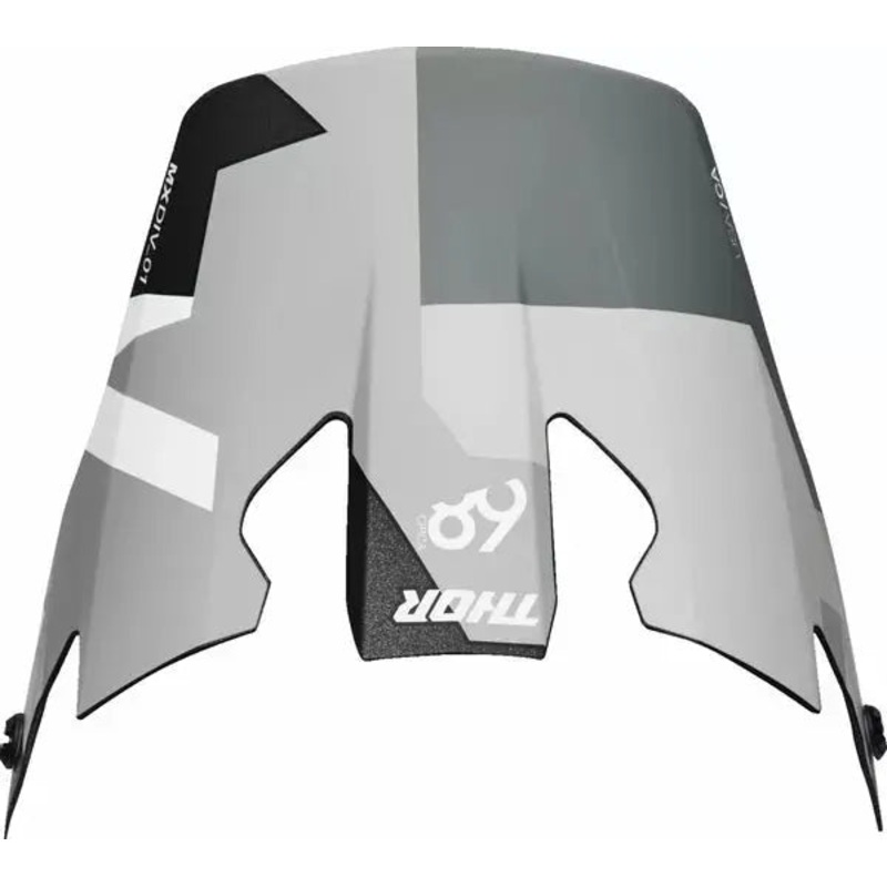 Thor Reflex Sport Carbon Helmet Peak Grey / White