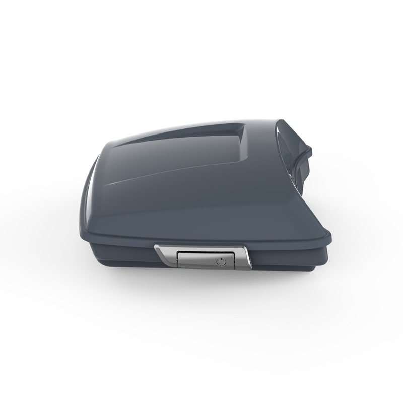 HR3 Gunship Gray 5.5″ Razor Style Tour Pack Luggage For 14-24 Harley Touring