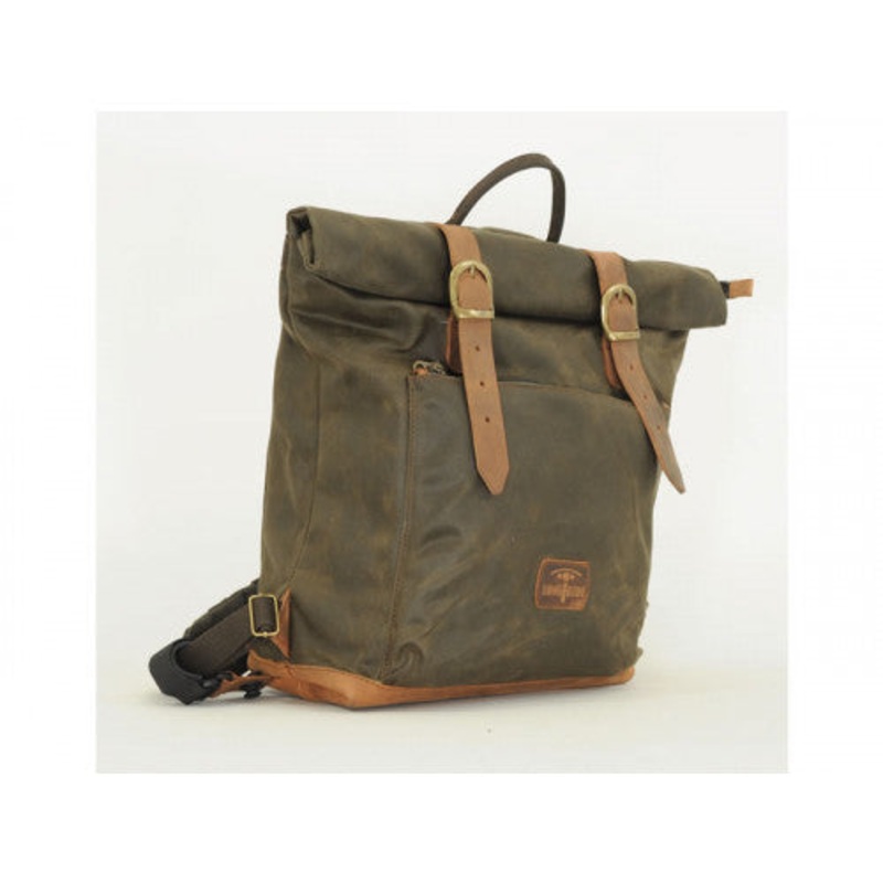 Longride Waxed Canvas Backpack Brown – 15.6 Liters