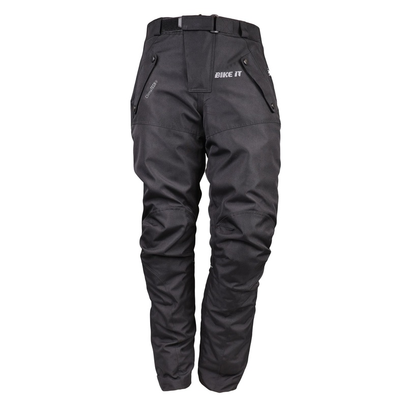 Bike It ‘Triple Black’ Ultimate Adventure Waterproof Motorcycle Pants/Trousers – XL