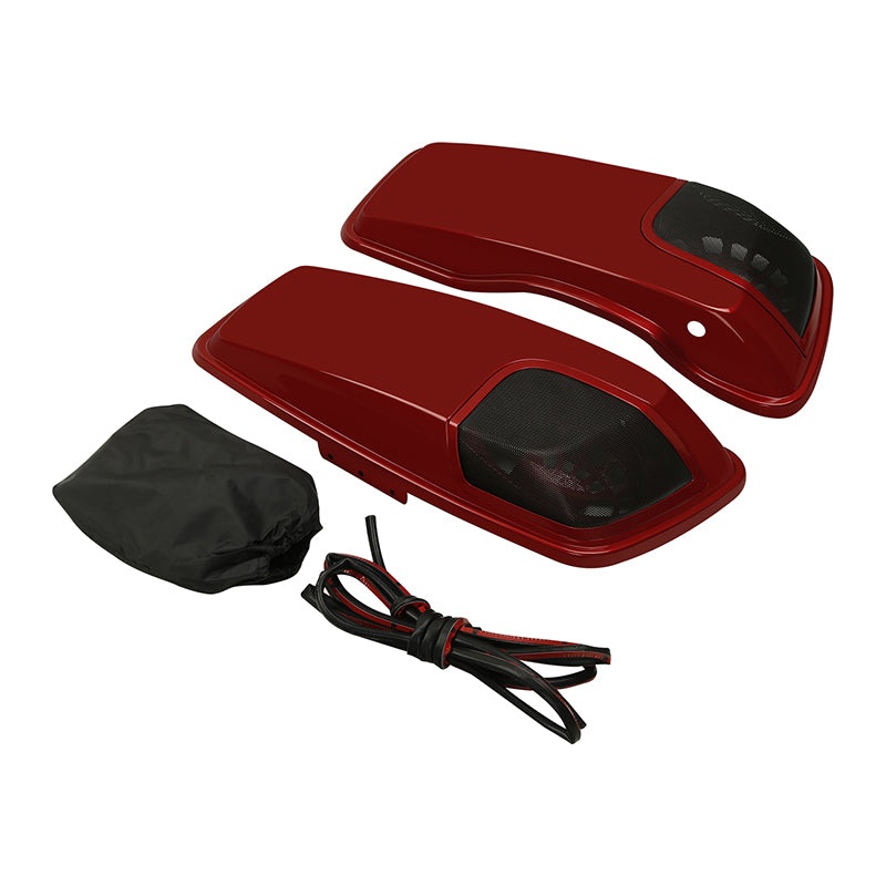 HR3 Wicked Red CVO Saddlebag Lids With 5″ x 7″ Speaker Cutouts For Harley Touring Models 2014-2023