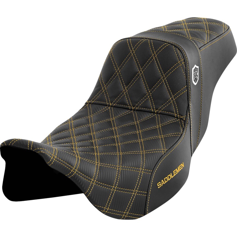 SDC Pro Series Performance Gripper Seat, Gold Stitch – 08-23 Touring