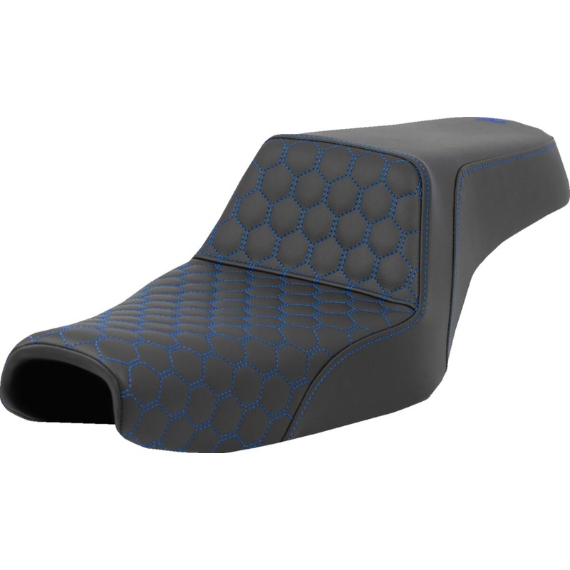 Step Up HC Seat, Blue Stitch – 04-22 Sportster (Forty-Eight and 12L Tank)