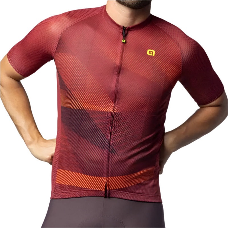 Ale Clothing Connect Pragma Short Sleeves Cycle Jersey Burgundy