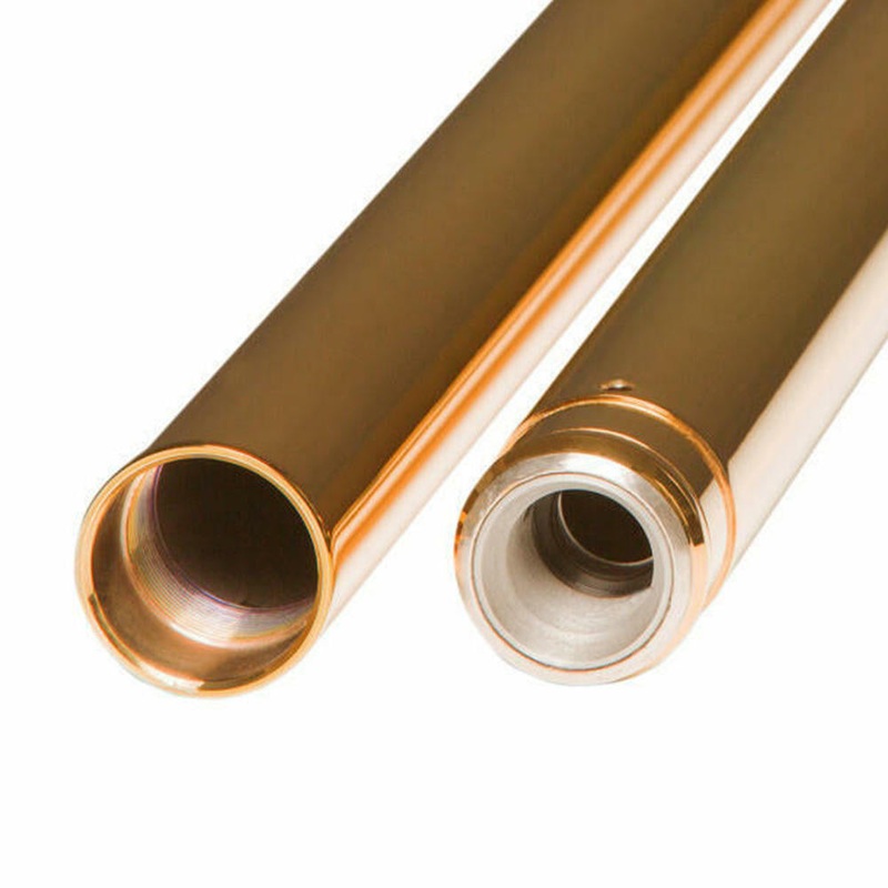 Gold 41mm Fork Tubes 24.25″ For Harley FXST/C, FXDWG 1997-2017