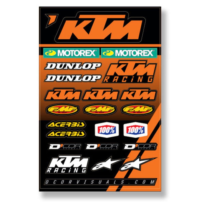 D’cor Visuals – KTM Racing Decal Sheet