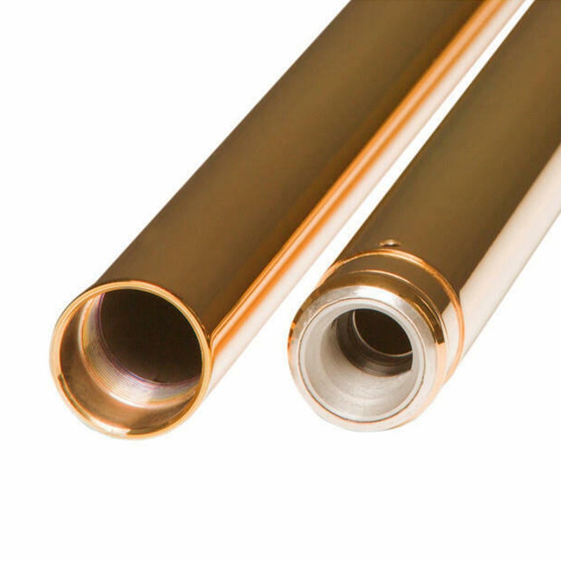 Gold 49mm Fork Tubes 25.5″ For Harley 2006-2016