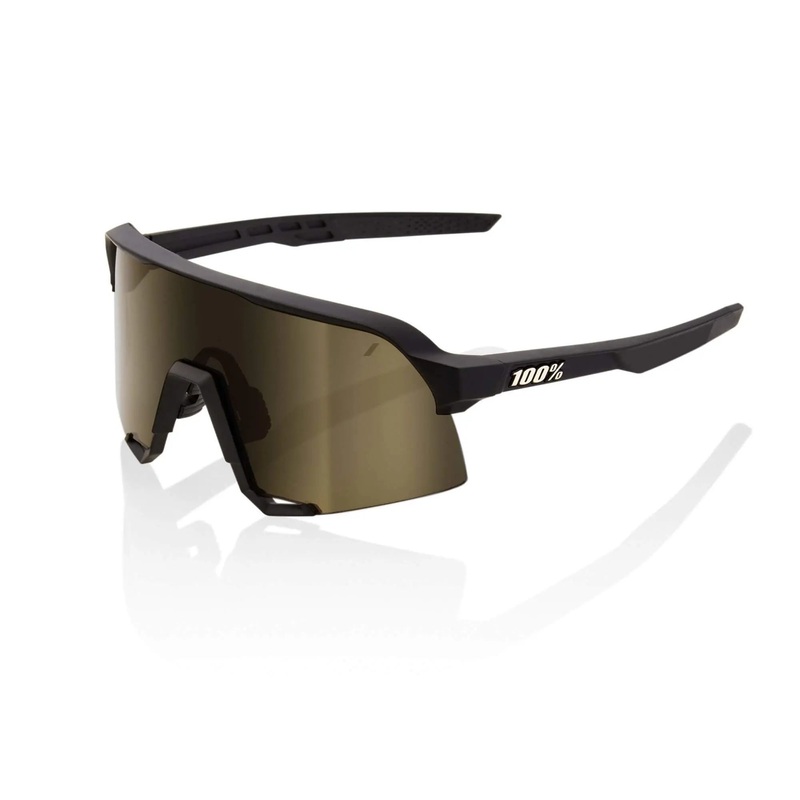 100% S3 Glasses Soft Tact Black / Soft Gold Mirror Lens