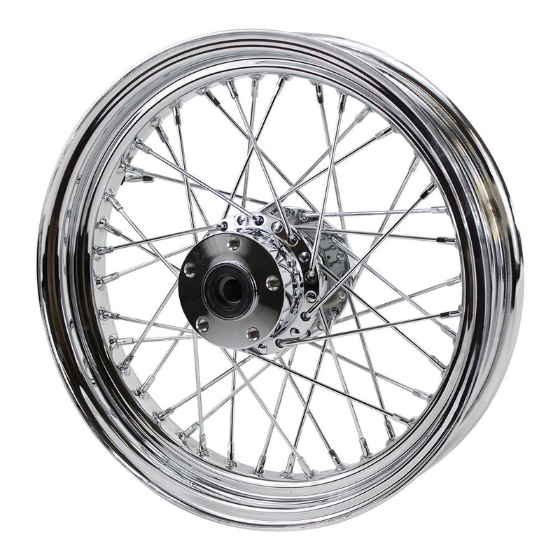 Moto Iron Complete 16 x 3 Rear Wheel for 1979-1999 Harley–Davidson – Chrome