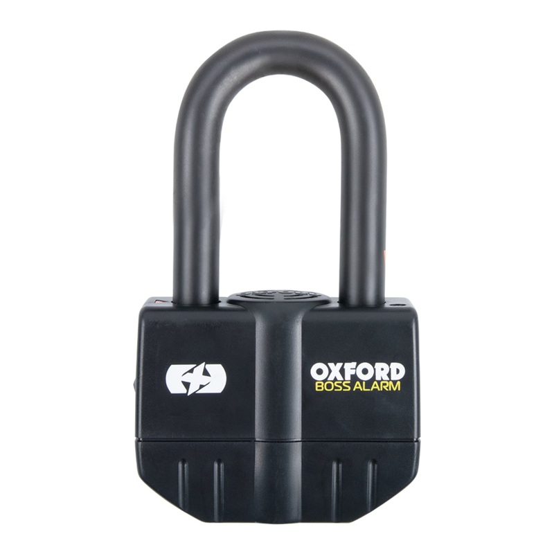 Oxford Boss Alarm 16mm Padlock – Black (Unpackaged)