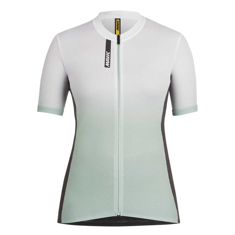 Mavic Essential Graphic Ladies Short Sleeves Cycle Jersey Mint White