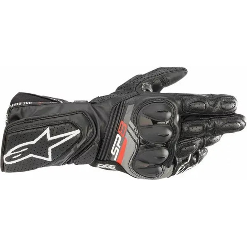 Alpinestars SP-8 V3 Leather Gloves Black / Grey / White