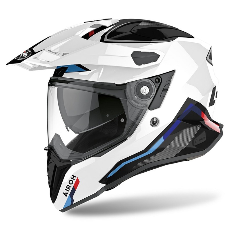 Airoh Commander ‘Factor’ Adventure Motorcycle Helmet – White Gloss – XL