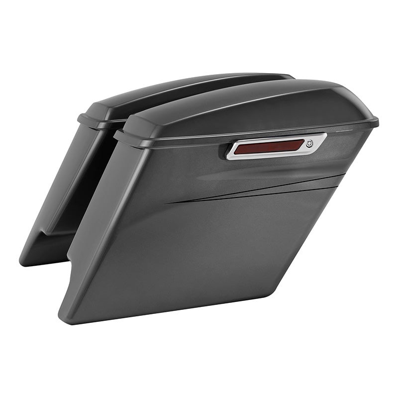 HR3 Charcoal Pearl 5″ Stretched Extended Saddlebags For Harley Touring 2014-2022