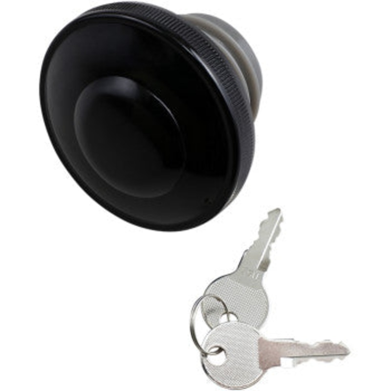 Screw-In Vented Locking Gas Cap  Black