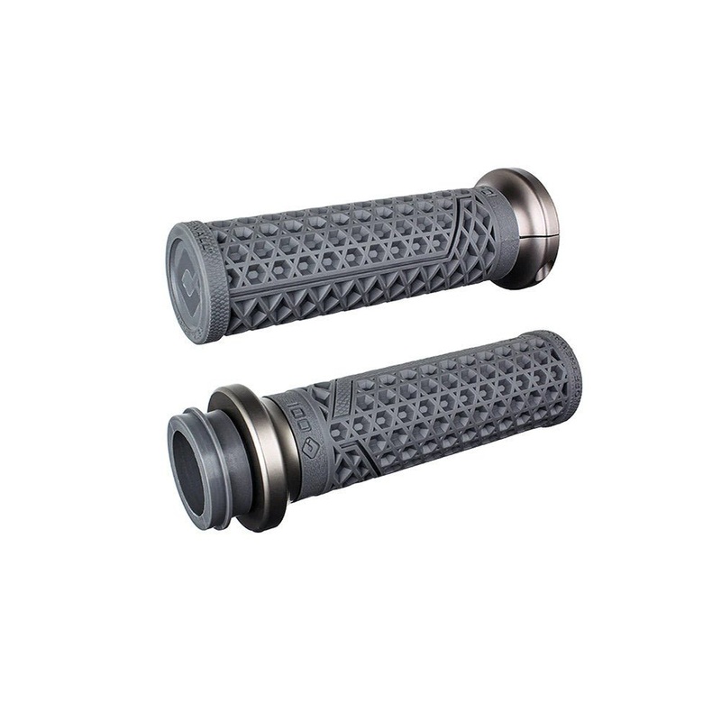 Vans Signature Lock-On Handgrips – Graphite/Gun Metal. Fits Indian Touring 2018up.
