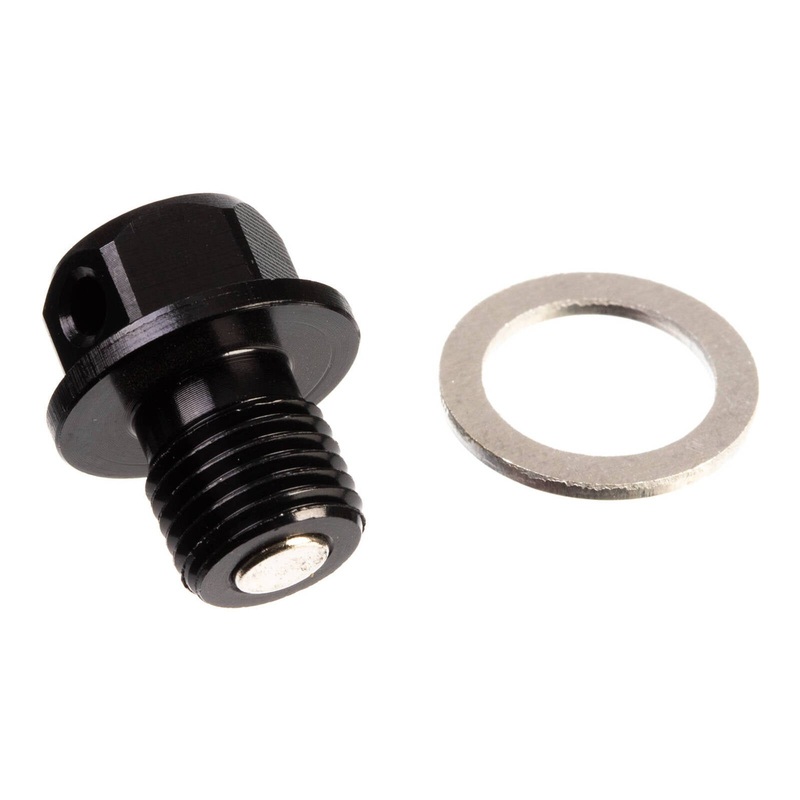 Whites Magnetic Sump Plug M12 x 12 x 1.25 – Black
