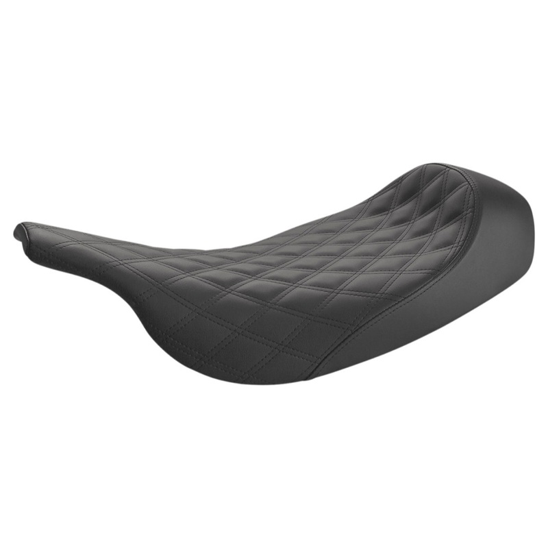 SADDLEMEN – Renegade Lattice Stitch Solo Seat – Lattice Stitched – Black – FL ’97-’07