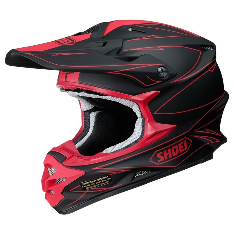 Shoei VFX-W Hectic TC-1 Off-Road Matt Black / Red