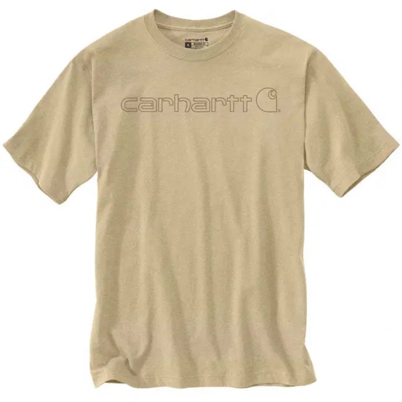 Carhartt Core Logo T-Shirt Short Sleeves Beach Heather
