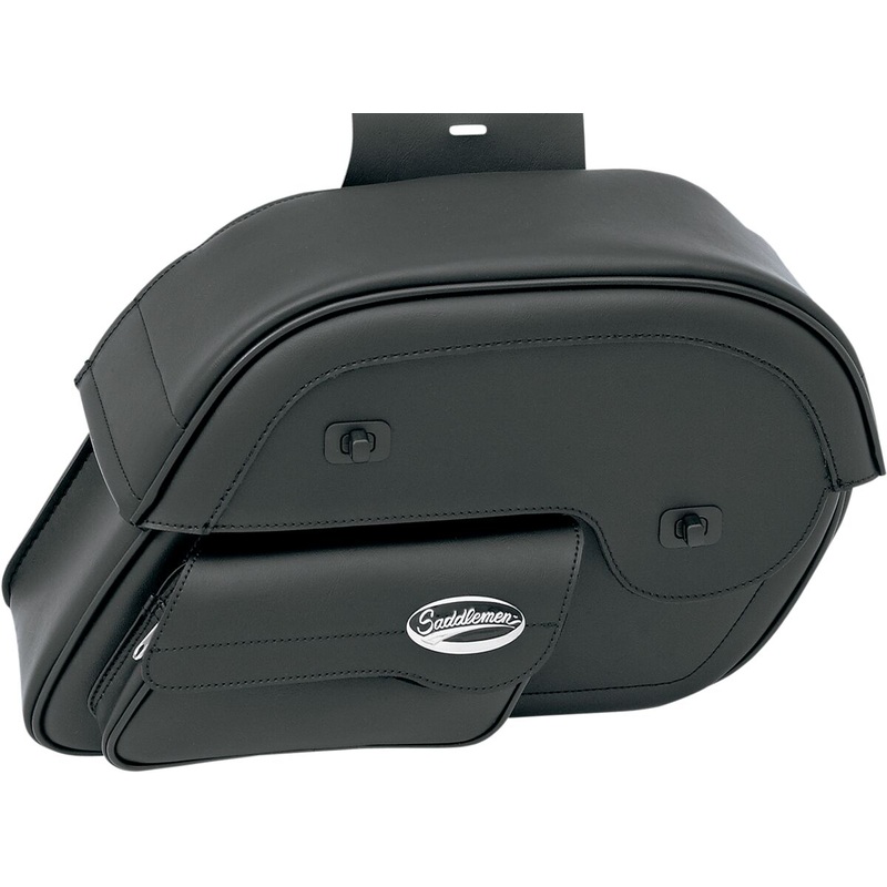 Saddlemen Cruis’n Slant Face Pouch Saddlebags Black – Jumbo
