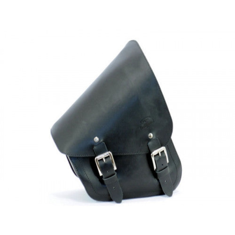 Longride Waxed Canvas Swing Arm Left Bag Black CUS274 – 7.6 Liters