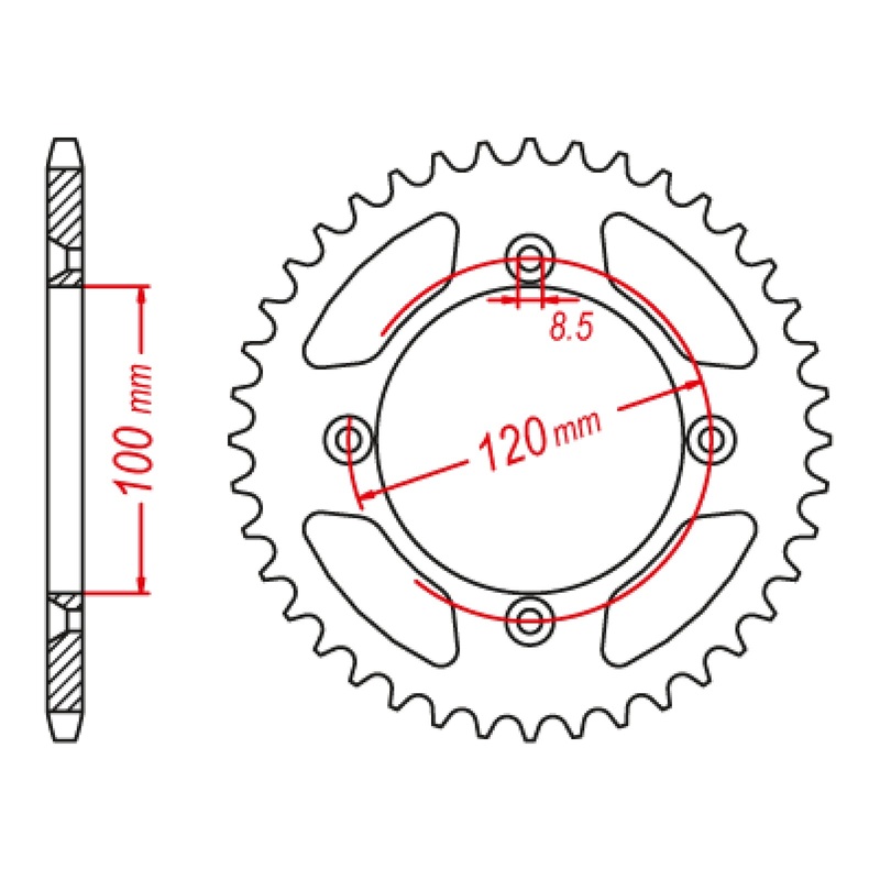 MTX 1798 Steel Rear Sprocket #420 (11-02B)