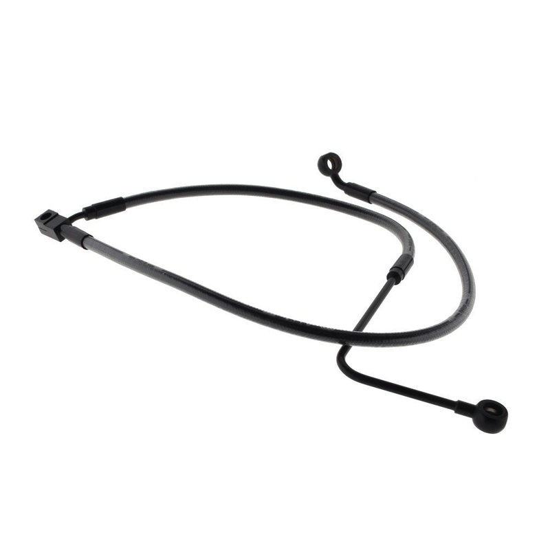 Stock Length Lower Front Brake Line – Black Pearl. Fits FXST Softail 2011-2015 & Rocker 2011up Models with Single Front Disc Caliper.