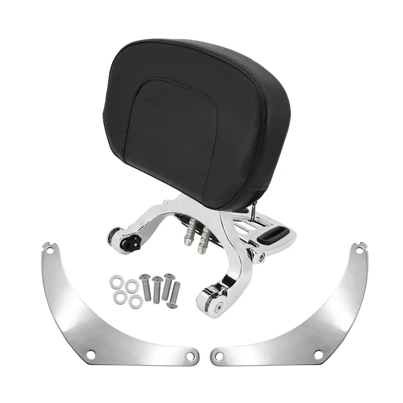 Adjustable Rider Passenger Backrest with Luggage Rack for Harley Street Bob ’18-’22