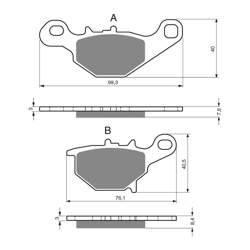 GOLDfren Brake Pads Off-Road Racing GF226 – K5 ( PR348 )