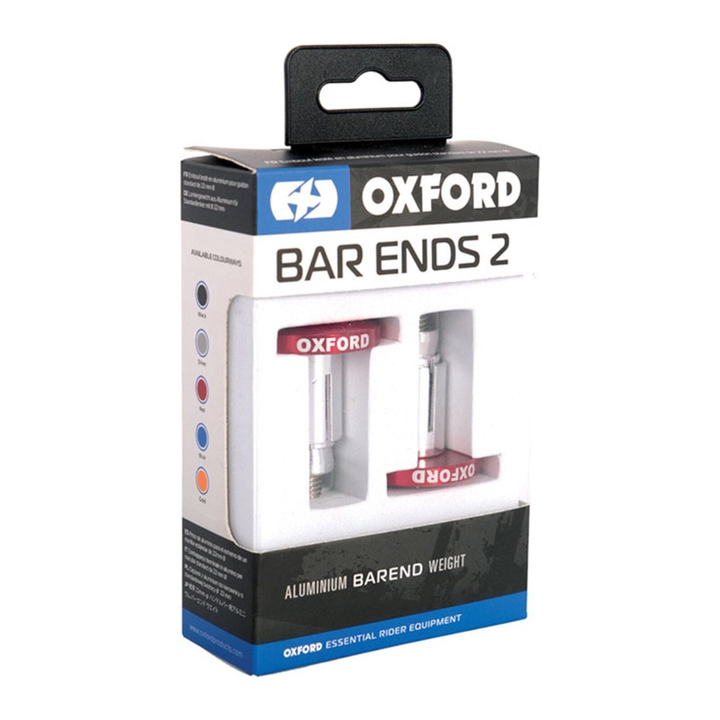Oxford Handlebar Bar Ends 2 – Red Anodised