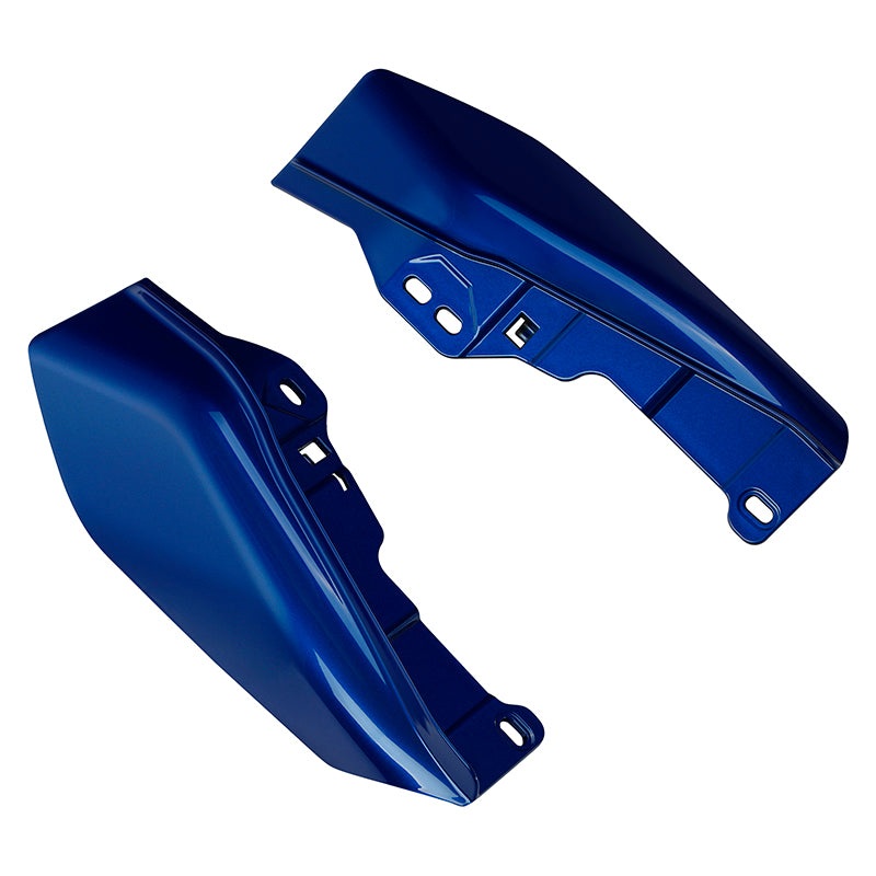 HR3 Candy Cobalt / Indigo Ink Mid-Frame Air Deflectors For Harley Touring and Trike Models 09-24
