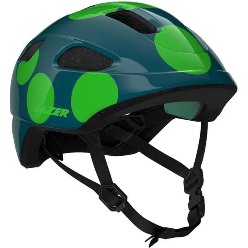 Lazer NutZ 2.0 KinetiCore Youth Cycle Helmet Green Dots