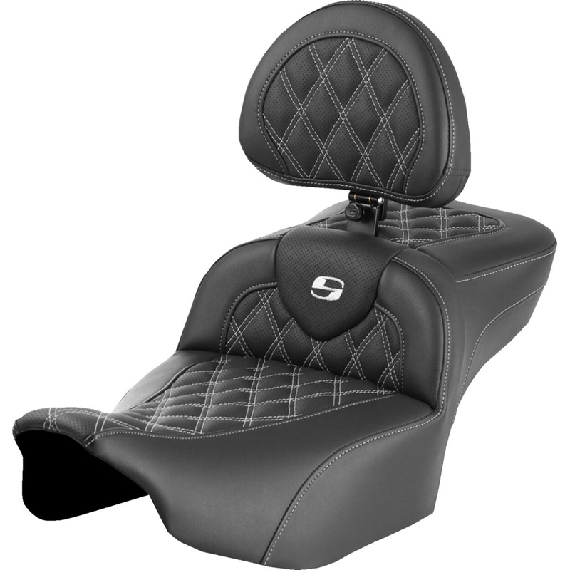 Roadsofa LS Extended Reach With Driver’s Backrest Seat, White Stitch – 23+ Touring