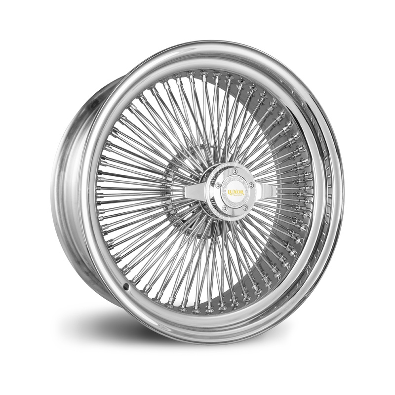 4PCS LUXOR 17X8 WIRE WHEELS CHROME