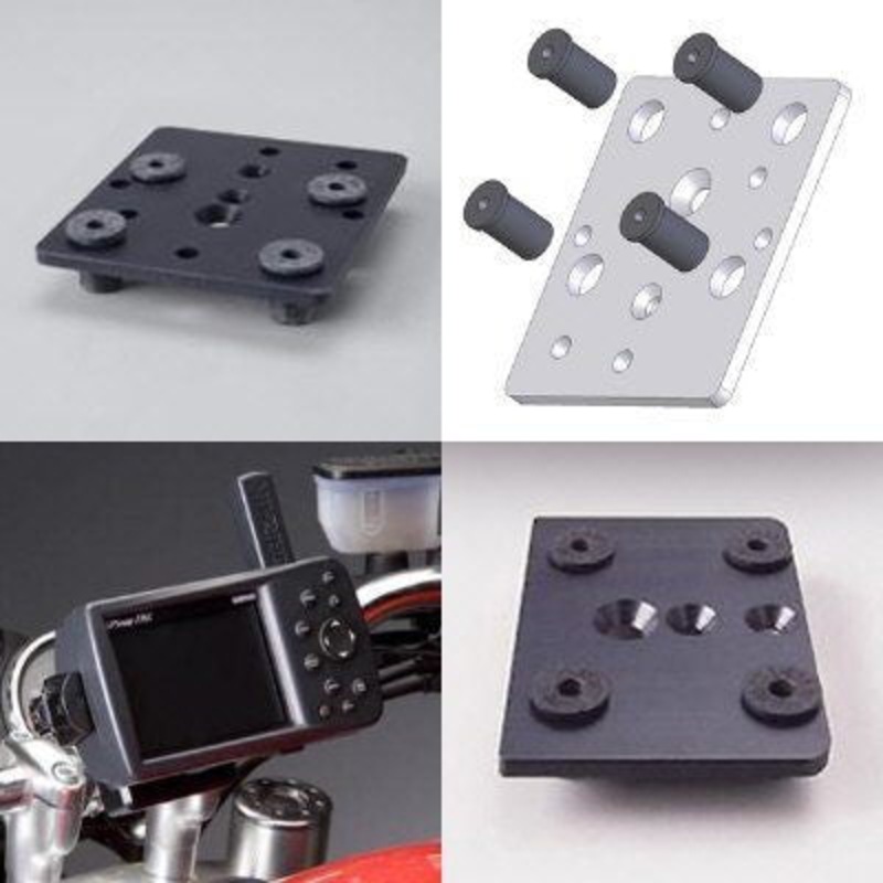 BMW F800GS Small GPS/XM Accessory Top Plate- Black